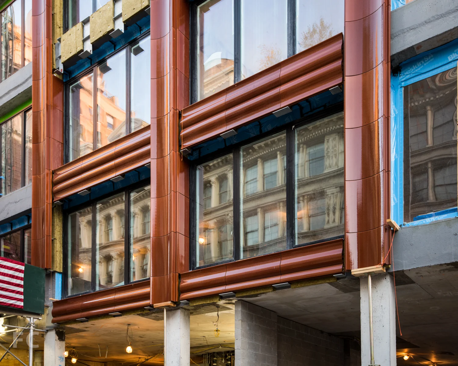 Terracotta façade detail.