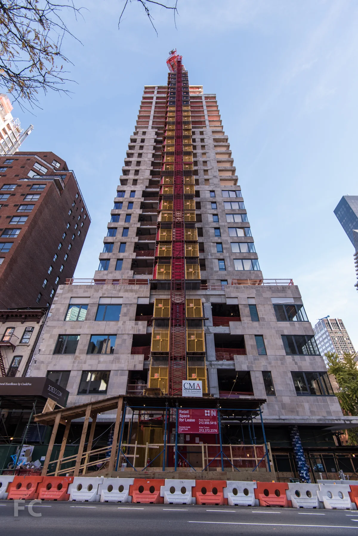 West façade from 2nd Avenue.