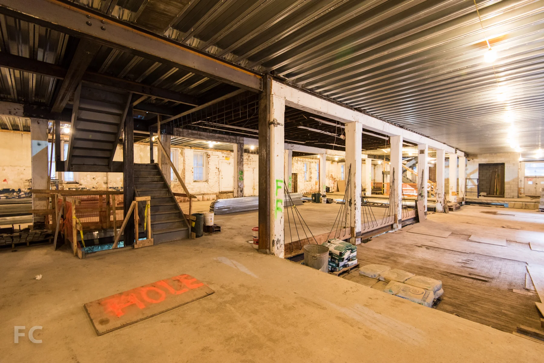 Ground floor under construction.
