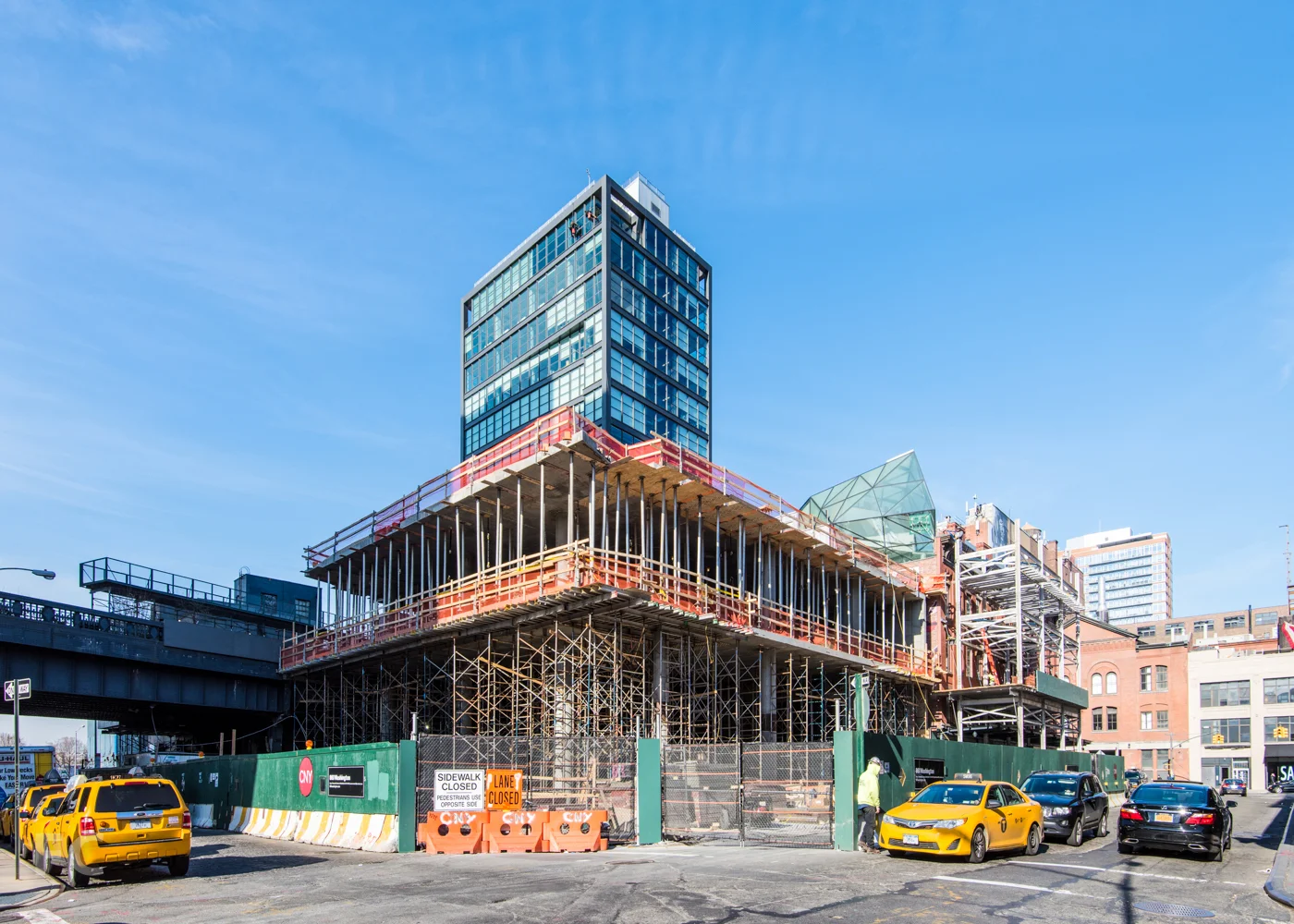 Southeast corner from Washington Street.