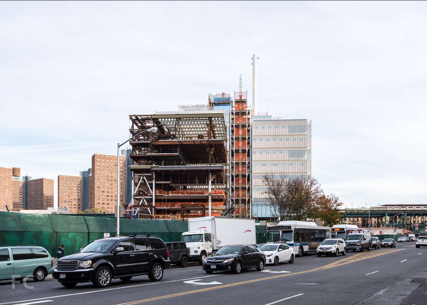 West facade of the Science Center (right) and Center for the Arts (left)&nbsp;from West 125th Street.