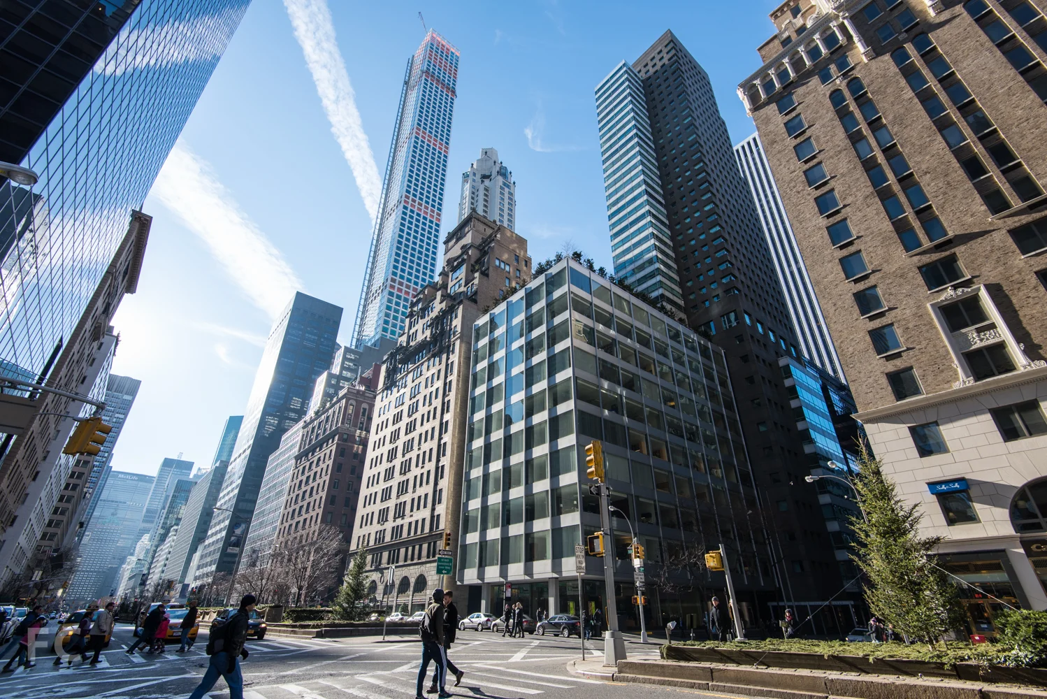 Looking south along Park Avenue at East 59th Street.