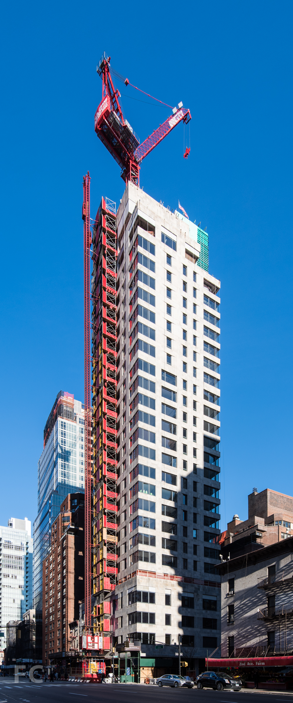 Southwest corner from 2nd Avenue.