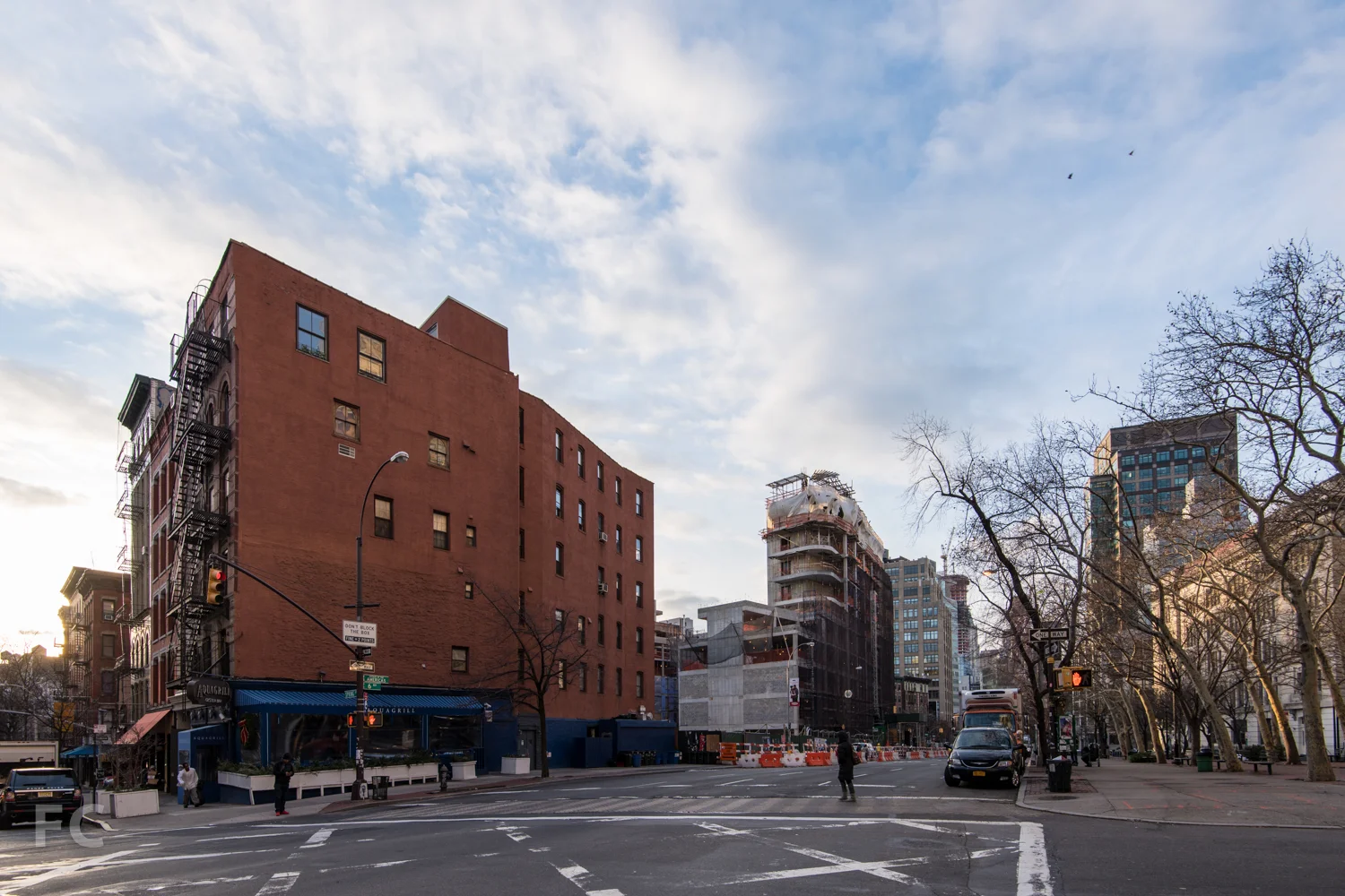 Looking south on Avenue of the Americas.