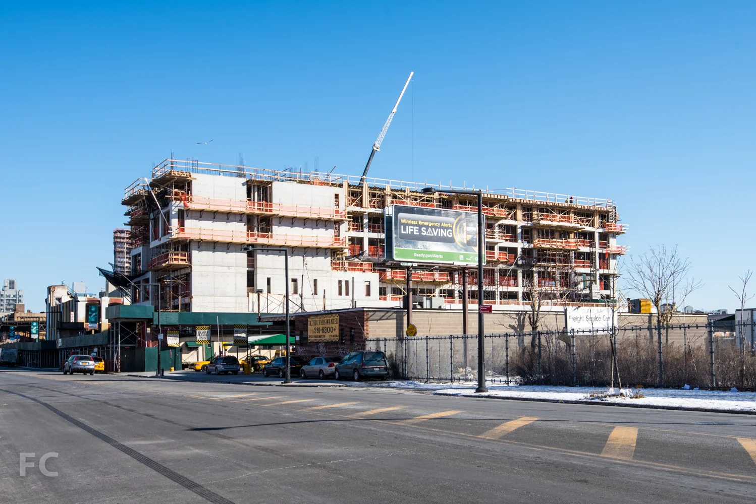 Northwest corner from Jackson Avenue.