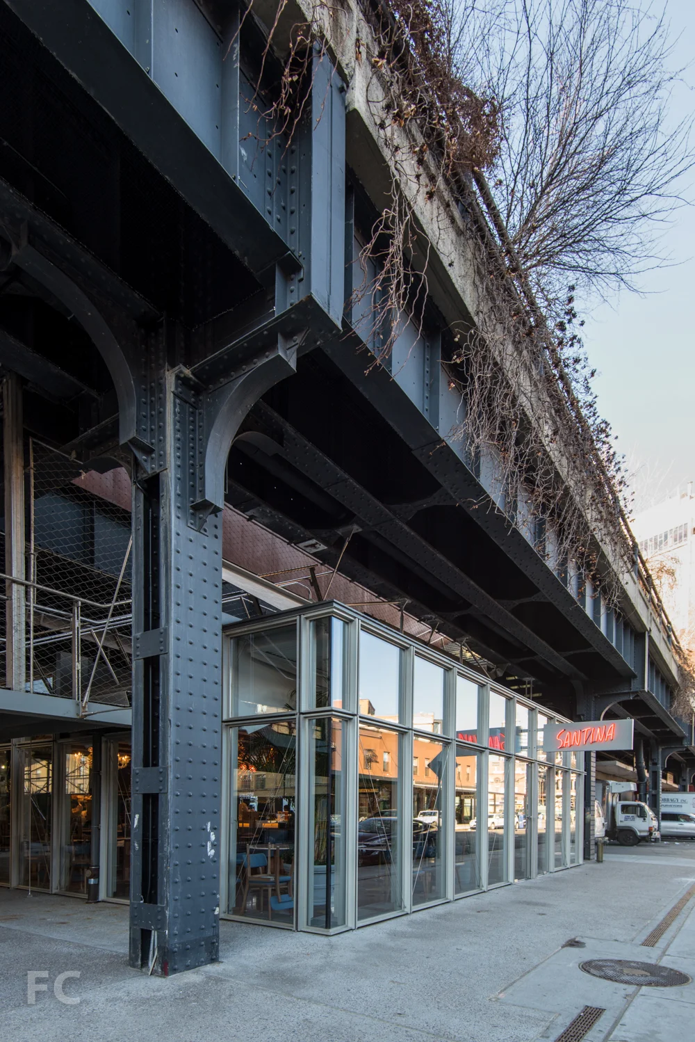 Southeast corner from Washington Street.