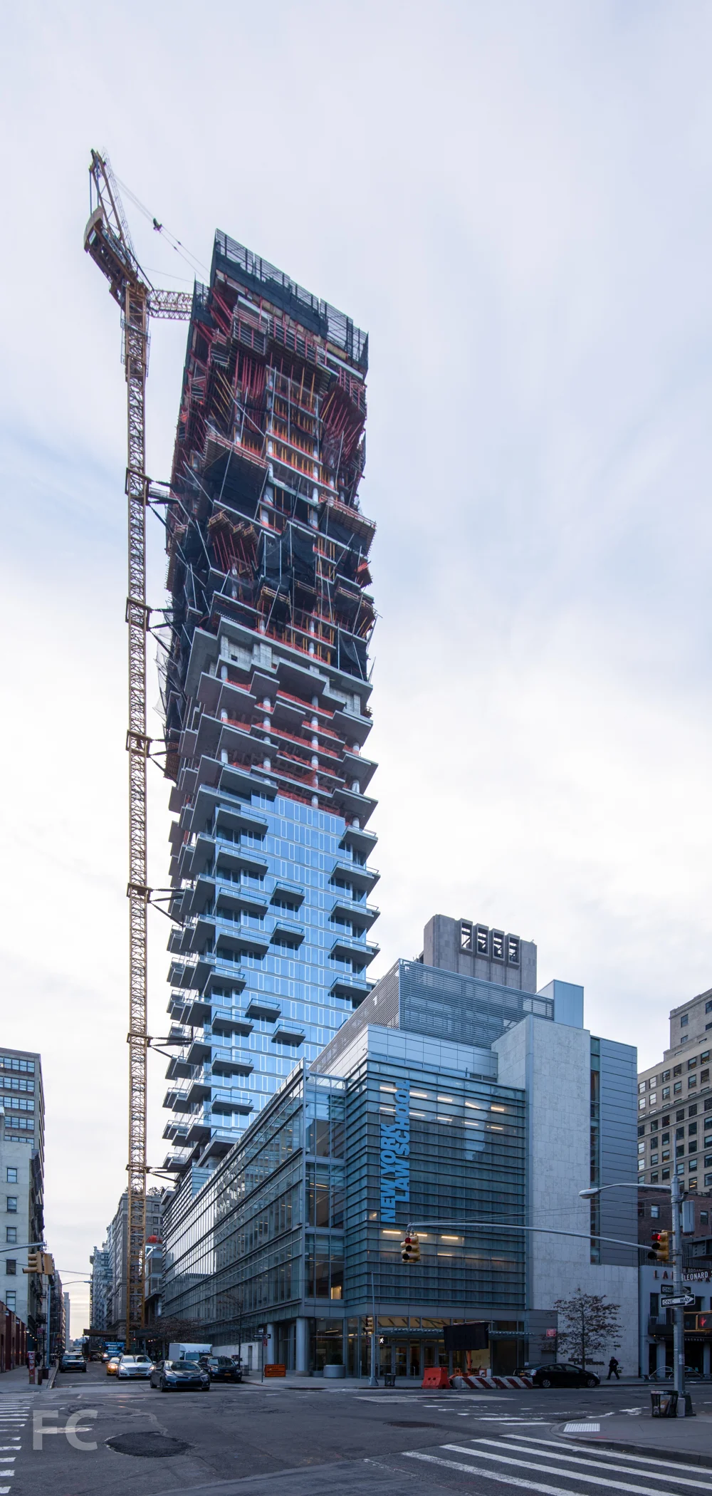 West facade from West Broadway.