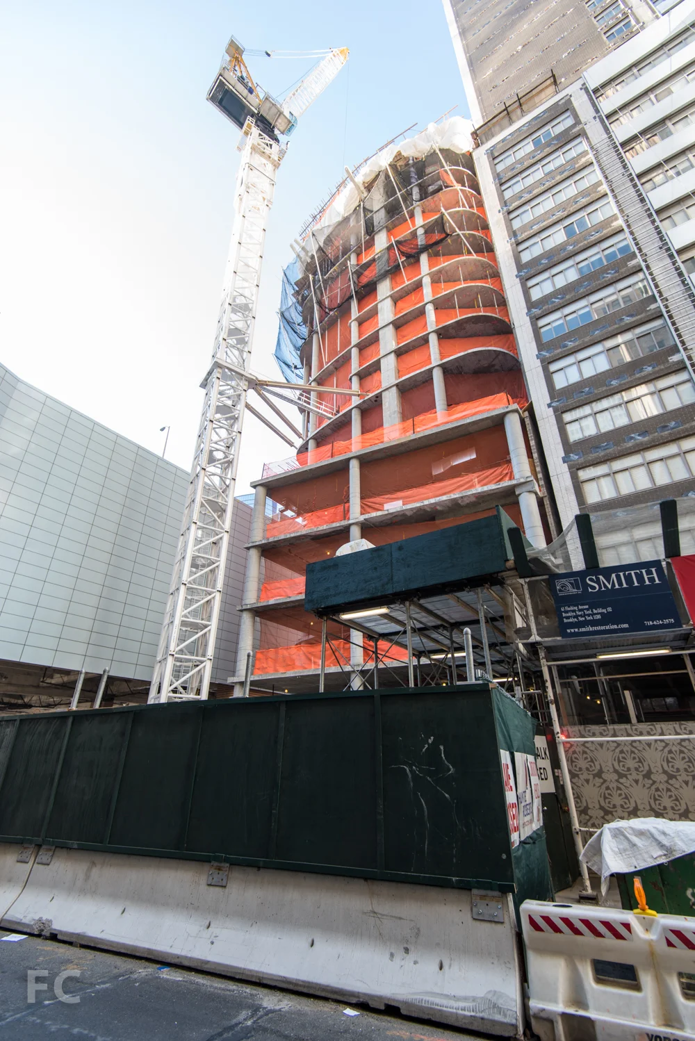 Northeast corner from Washington Street.