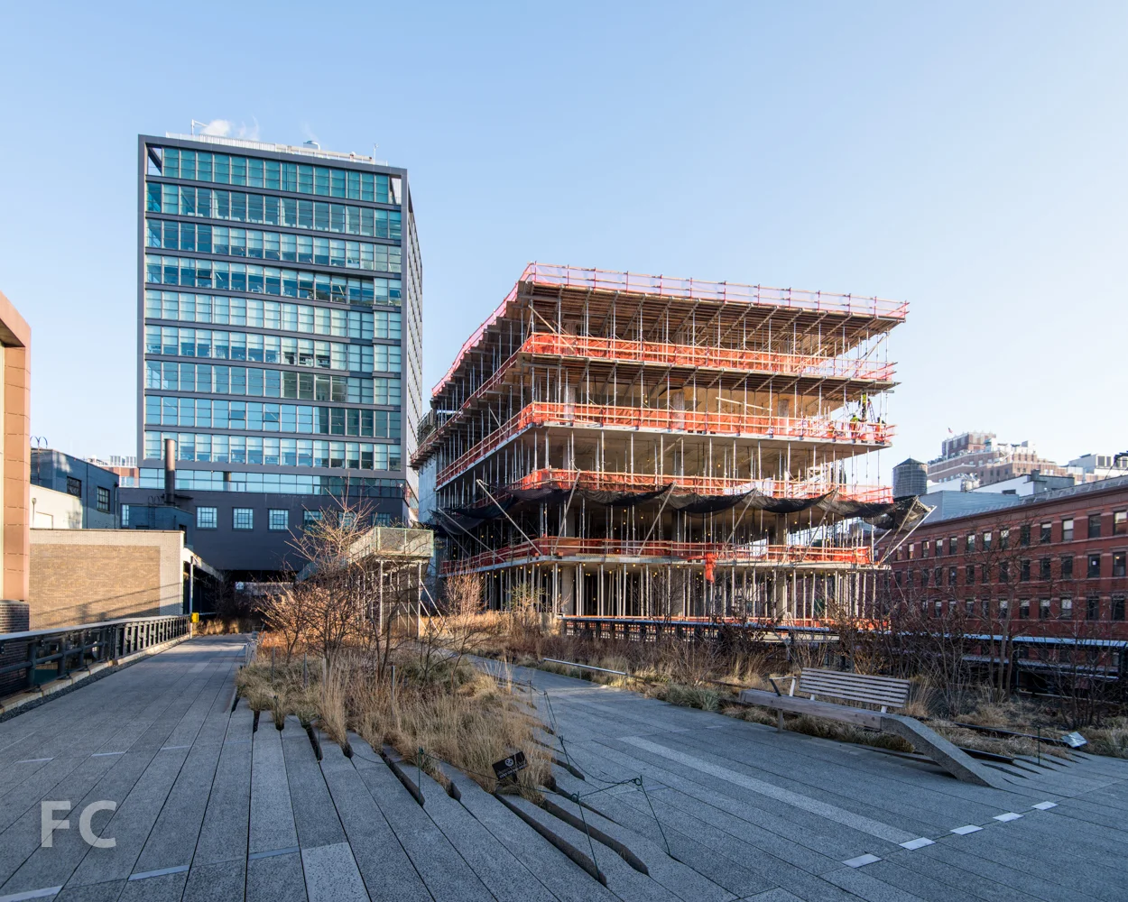 Southwest corner from the High Line park.