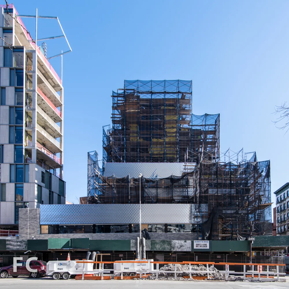 West facade from Avenue of the Americas.