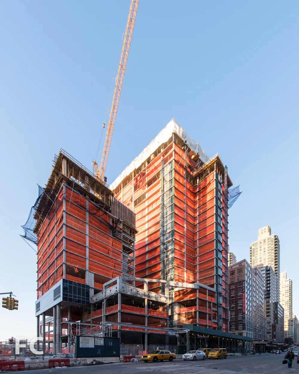 Southeast corner of 21 West End Avenue.