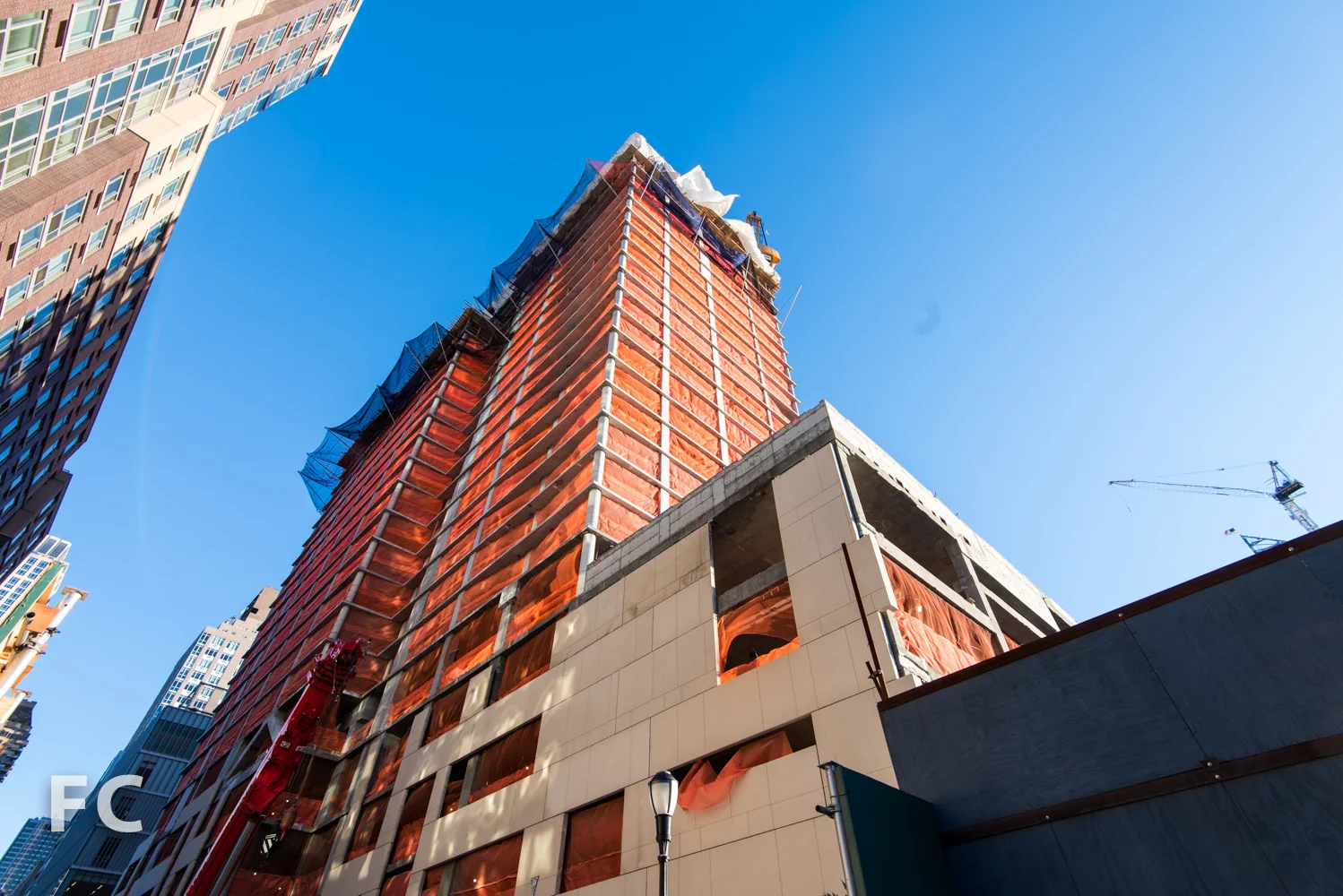 Northwest corner of 21 West End Avenue.