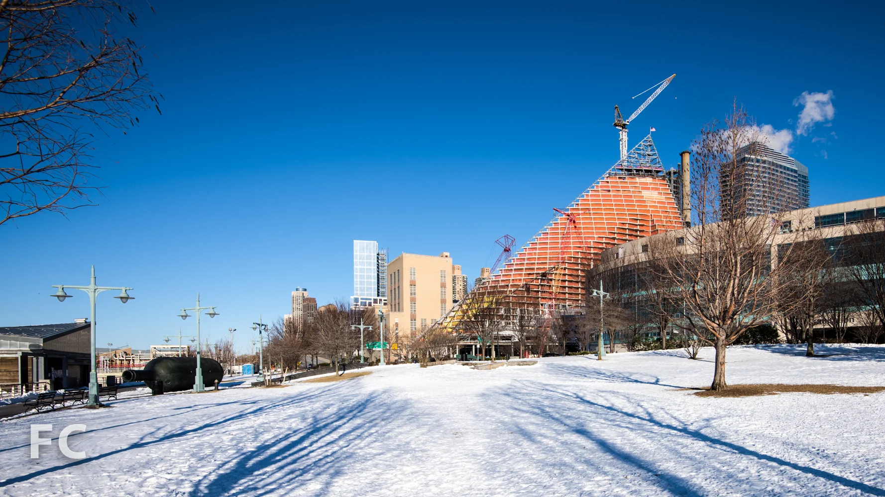 Looking north from Riverside Park.