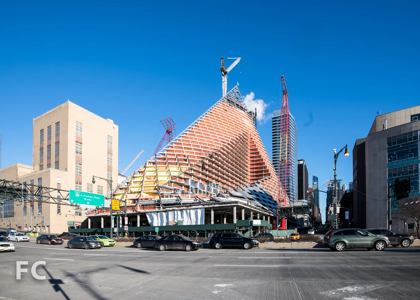 Southwest corner from Hudson River Greenway.