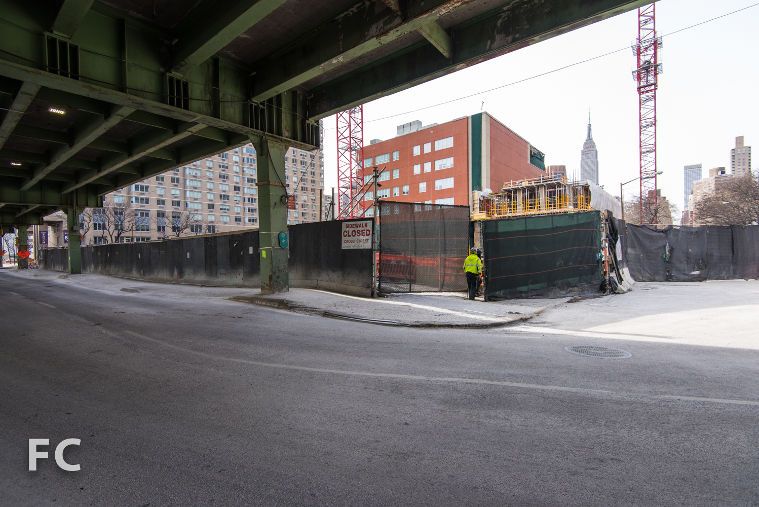 Northeast corner of the site from&nbsp;FDR Drive.