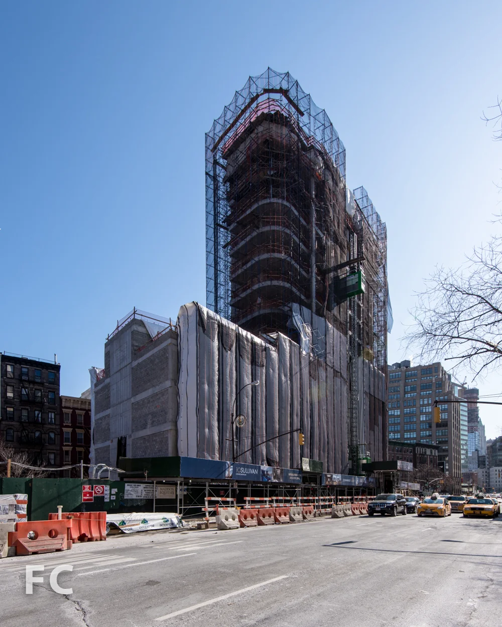 Northwest corner from Avenue of the Americas.