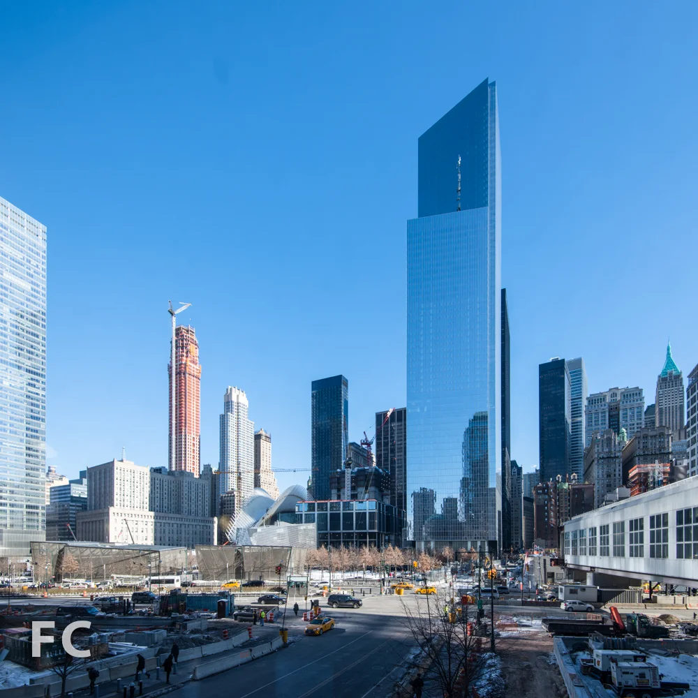 West facade of 4 World Trade Center.
