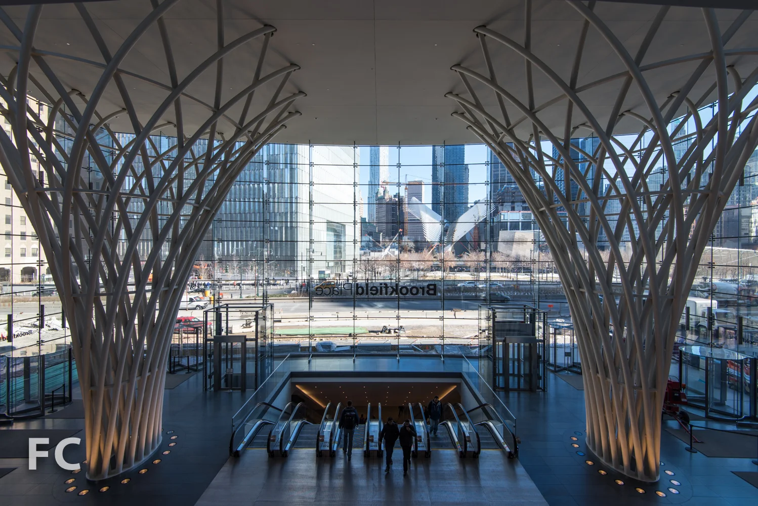 View of the World Trade Center site from Brookfield Place.