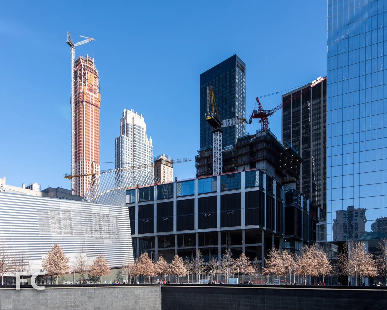 Southwest corner of 3 World Trade Center from the World Trade Center Memorial.
