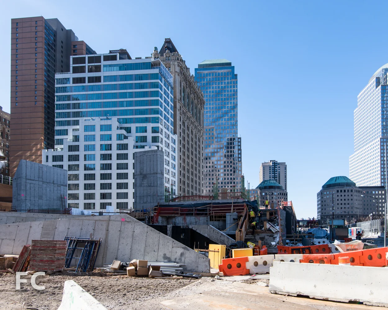 Liberty Park under construction.