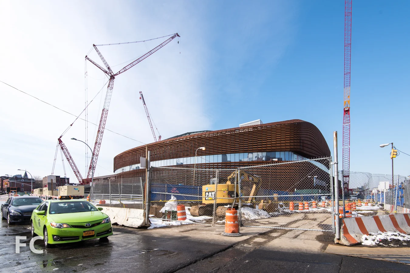 Northeast corner of Barclays Center and the future site of the B4 tower.