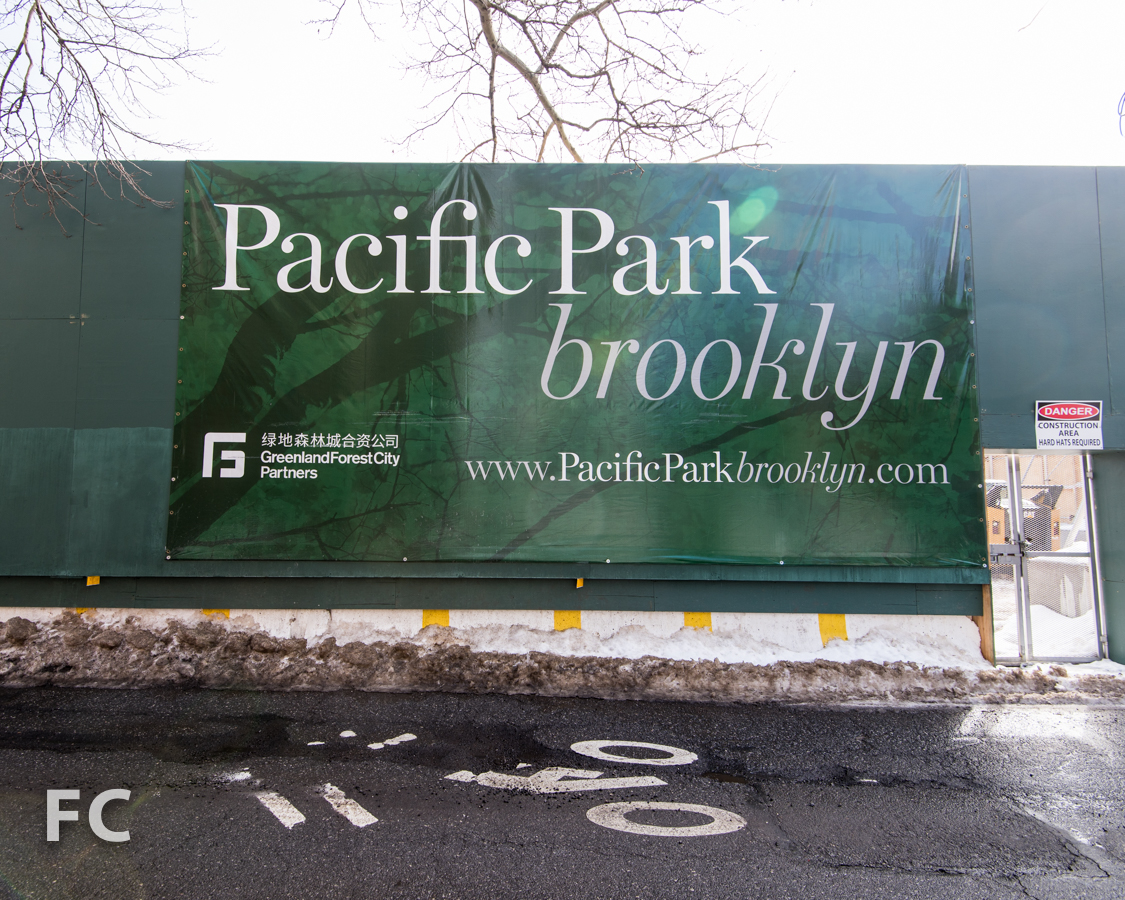 Development signage on site.