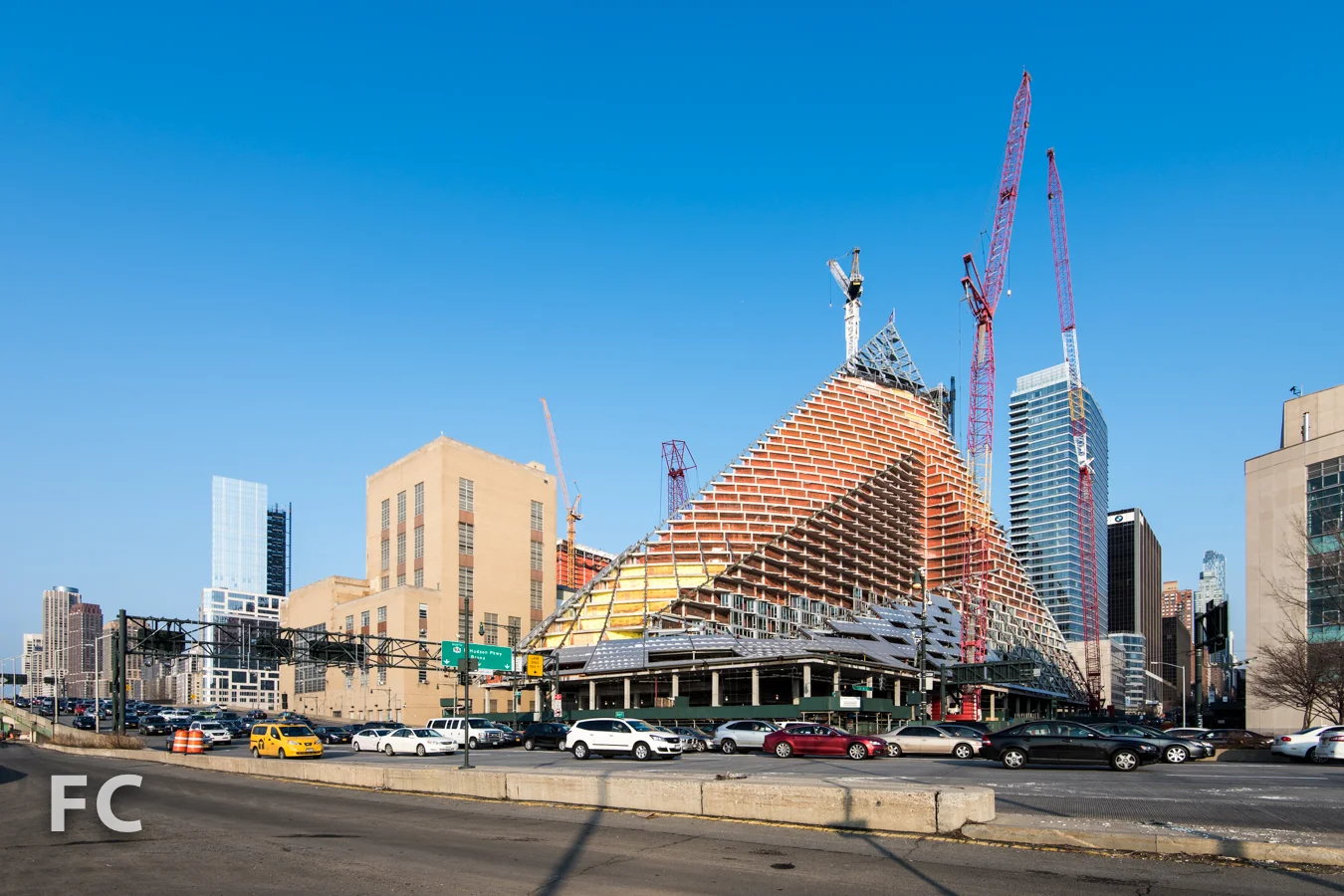 Southwest corner from the Hudson River Greenway.