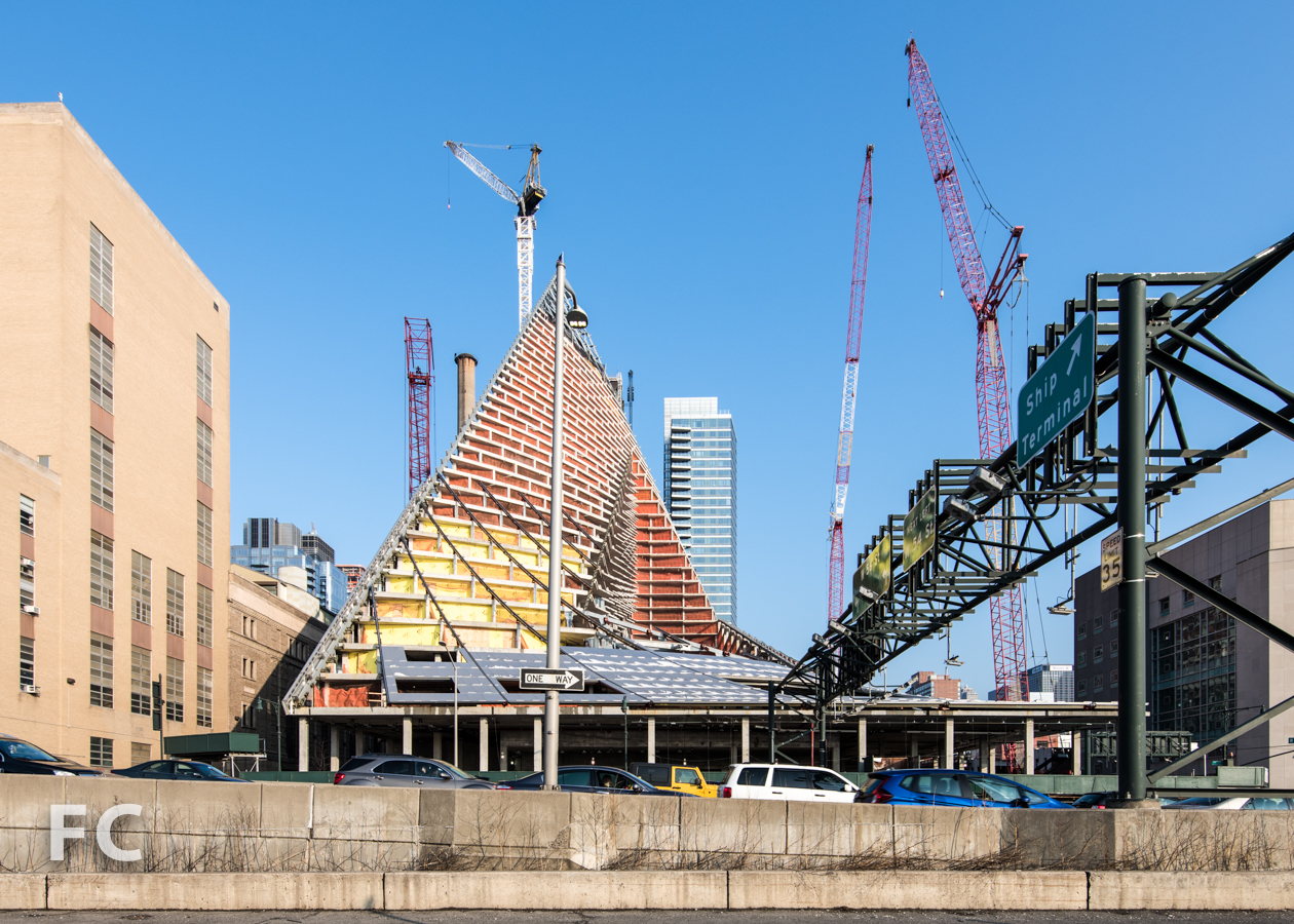 West facade from Hudson River Greenway.