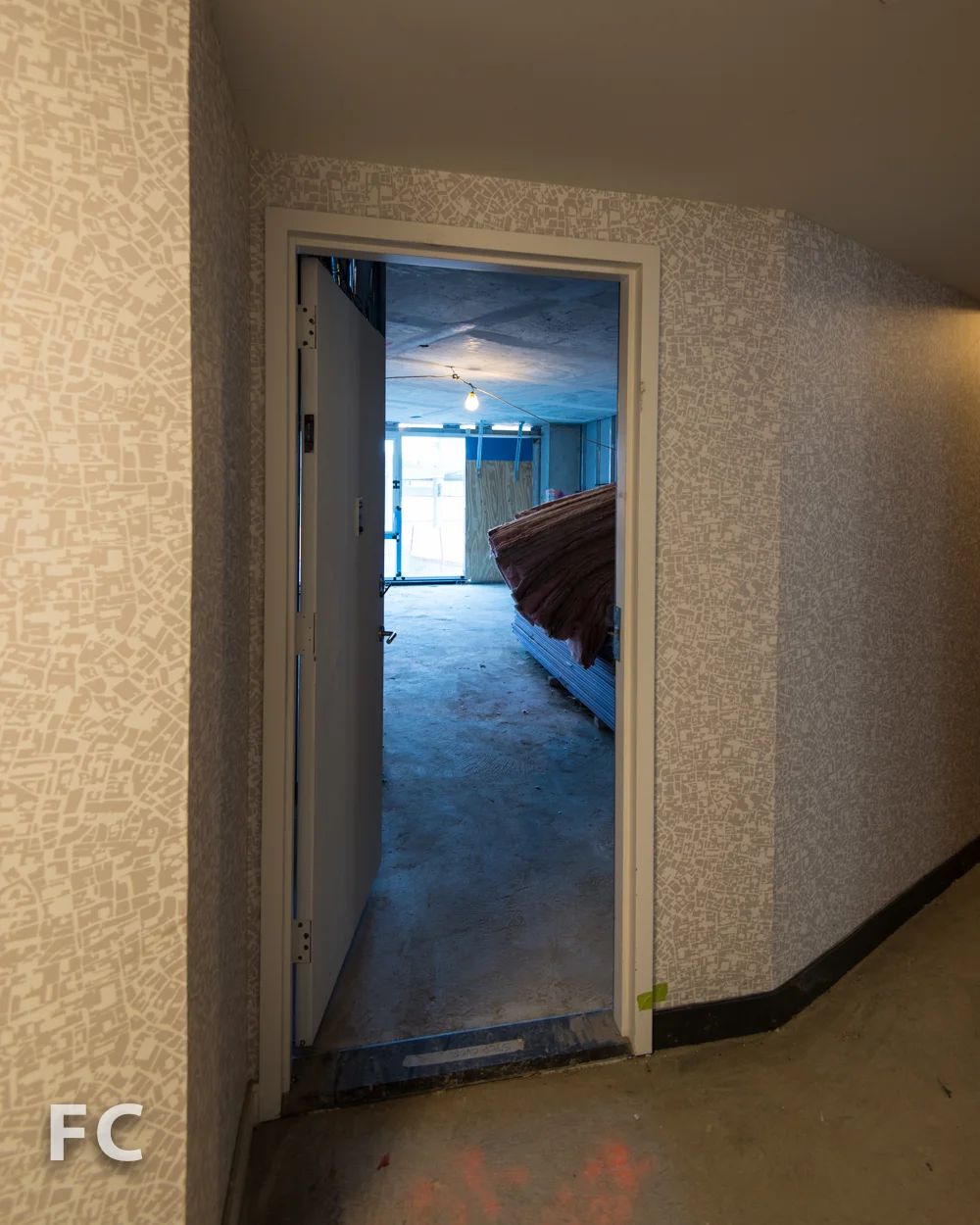 Typical residential corridor mockup.