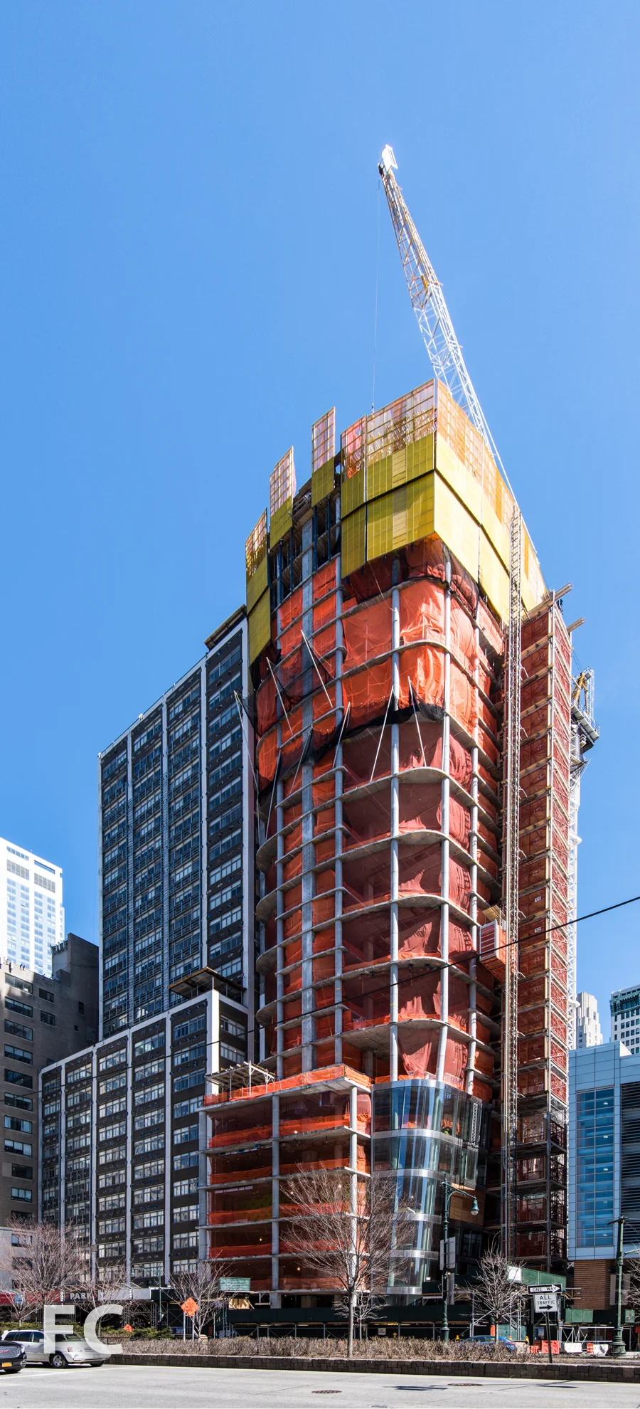 Southwest corner from West Street.