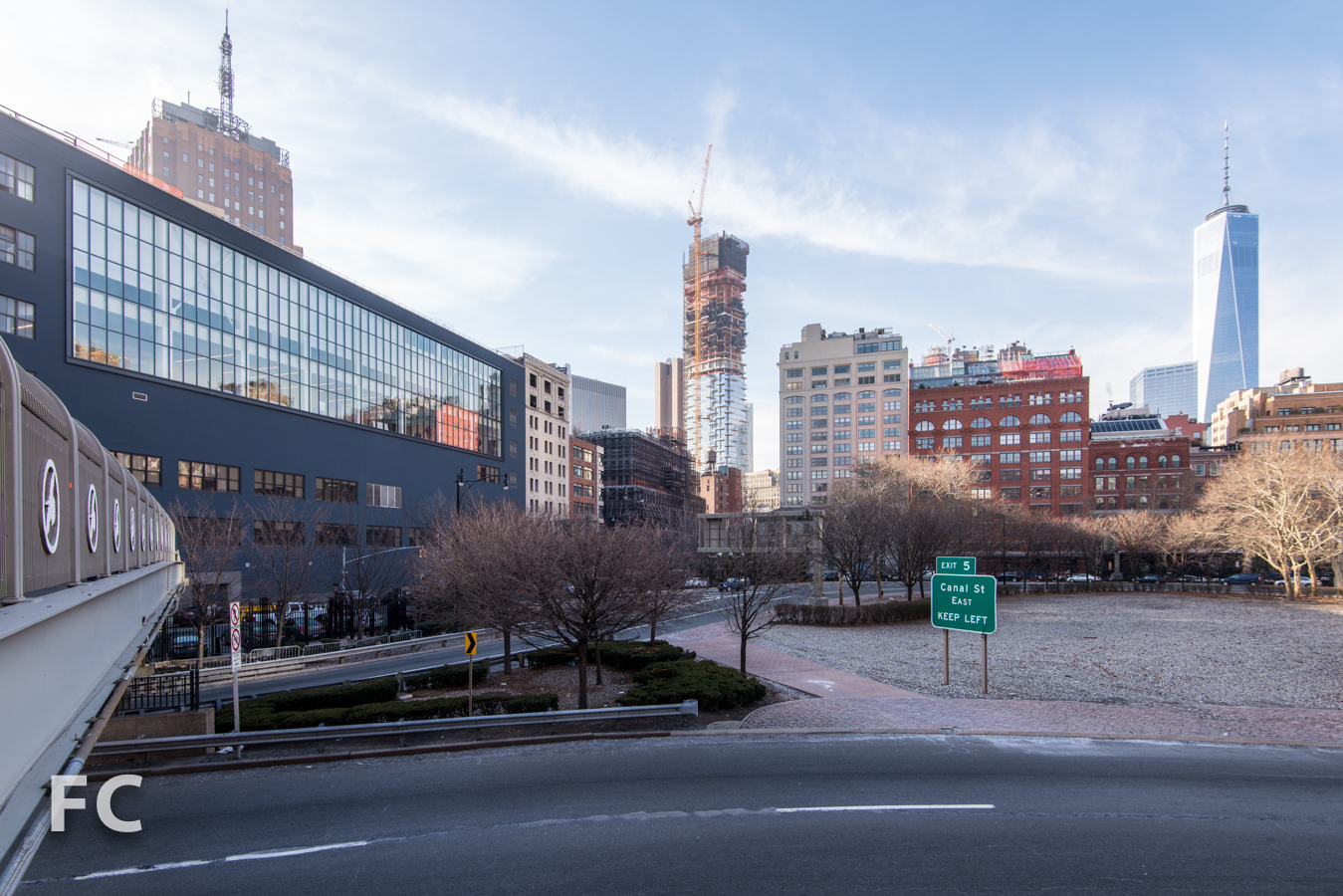 Northwest corner from the Laight Street bridge.