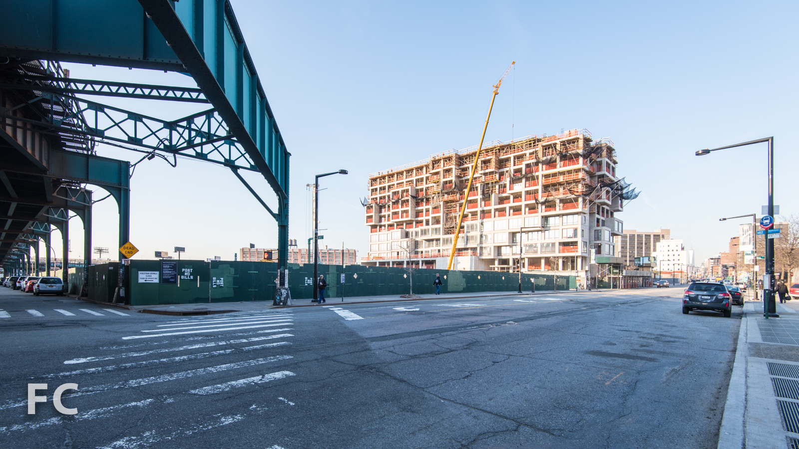 Looking southwest on Jackson Avenue.