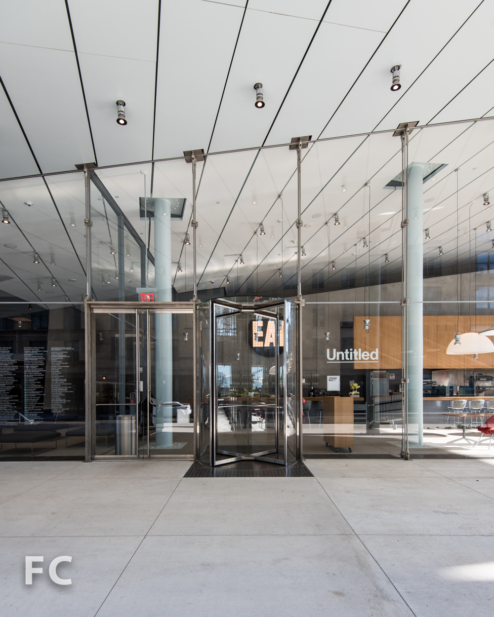 Restaurant entrance off of Gansevoort Street.