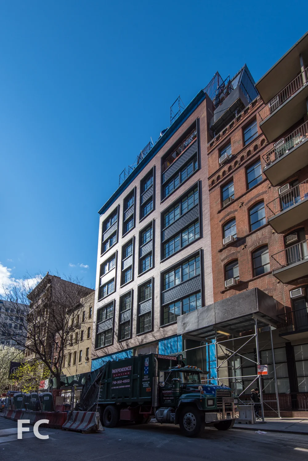 Northwest corner from East 13th Street.
