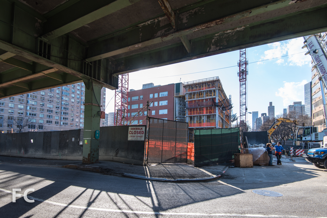 Northeast corner of the site from FDR Drive.