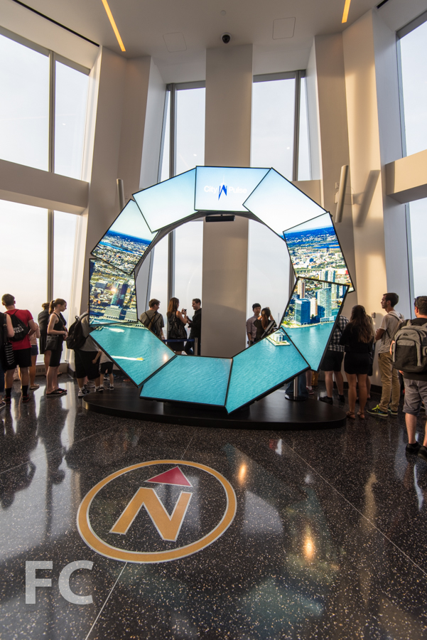 The City Pulse kiosk at the north viewing station.