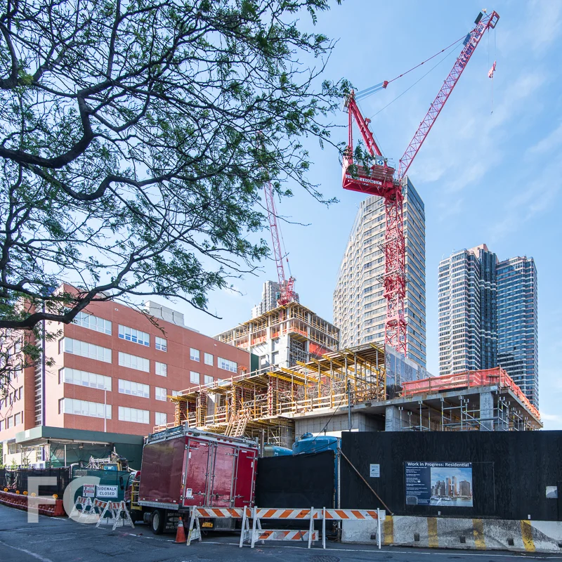 Southeast corner of the site from East 35th Street.