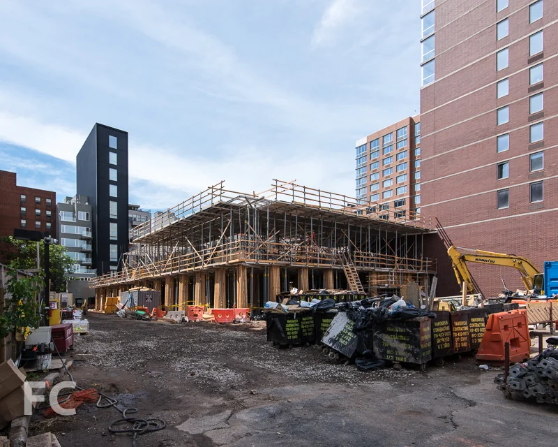 Southeast corner of the site.