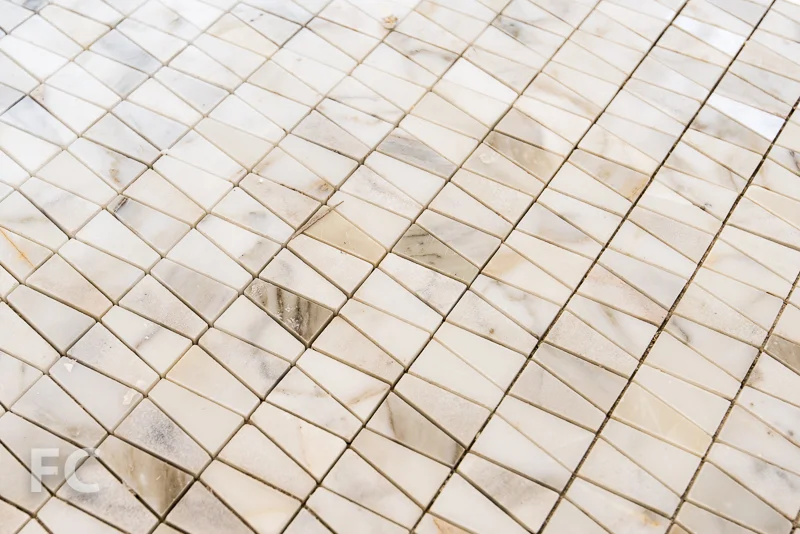 Master bathroom floor tile.