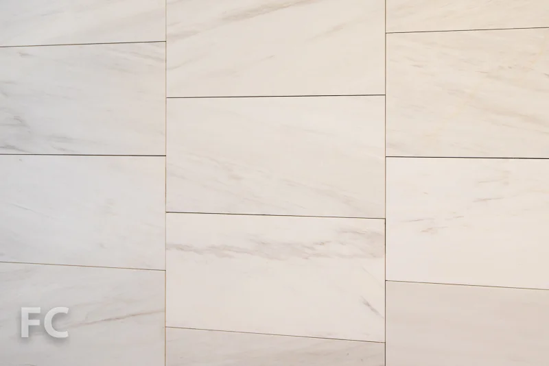 Master bathroom wall tile.