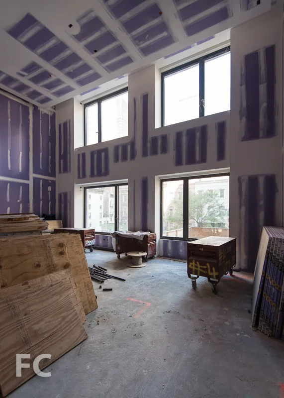 Fitness center under construction.