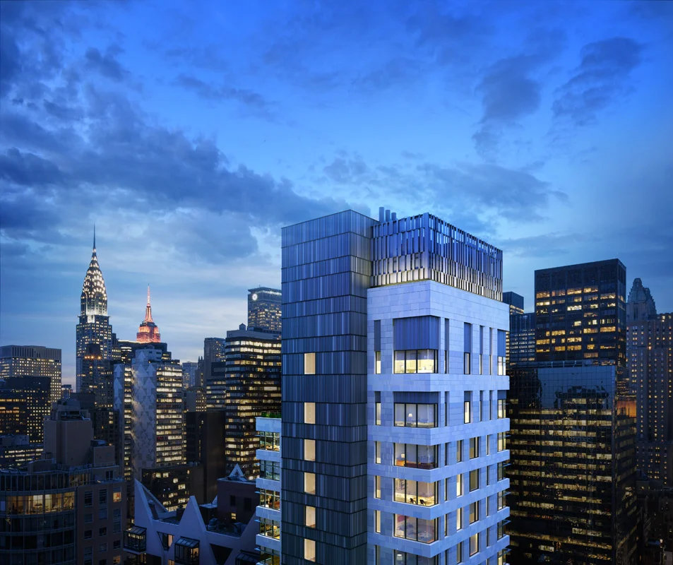 Rendering of the northeast corner of the tower. Rendering by Visual Unit Worldwide.