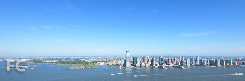 Looking east towards the New Jersey waterfront.