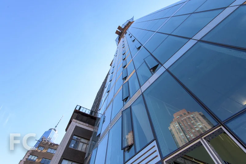 Looking up from the ninth floor terrace.
