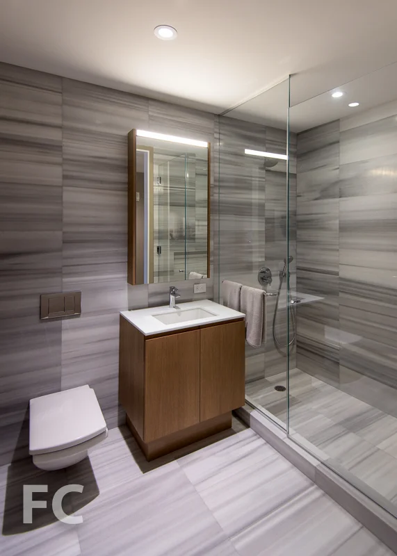 Secondary bathroom mockup .