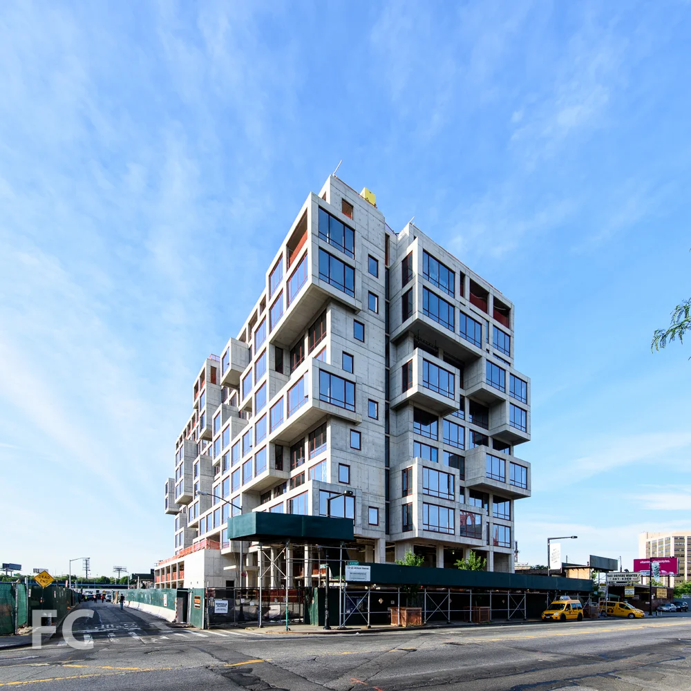 Northeast corner from Jackson Avenue.
