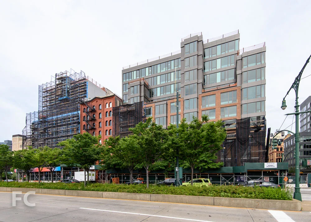 Southwest corner from the Hudson River Greenway.