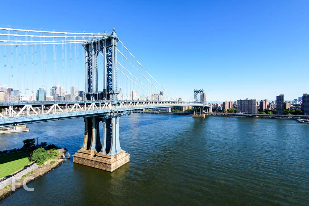 Looking northwest towards the Manhattan Bridge and Lower Manhattan from the rooftop.