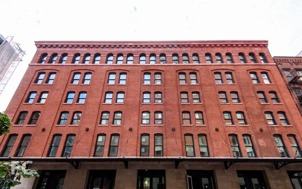 West façade from Washington Street.