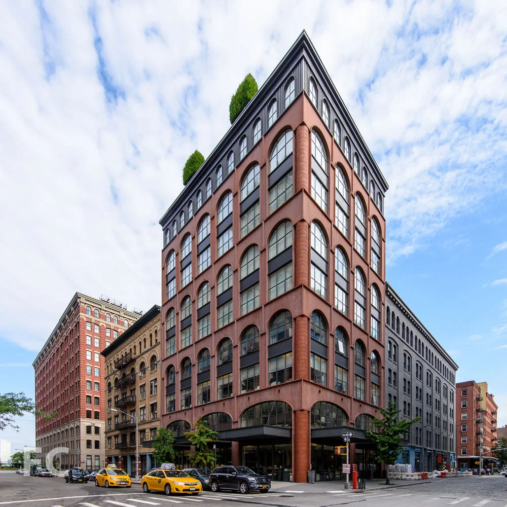 Southeast corner of 408 Greenwich (center) and the Sterling Mason (right).